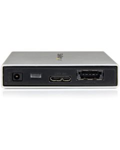 StarTech.com Drive Enclosure SATA/600 - USB 3.0 Type B, eSATAp Host Interface - UASP Support External - Silver