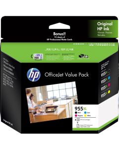 HP 955XL Original Ink Cartridge - Value Pack - Pigment Black, Pigment Cyan, Pigment Magenta, Pigment Yellow