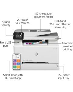 HP LaserJet Pro M283 M283fdw Wireless Laser Multifunction Printer - Colour